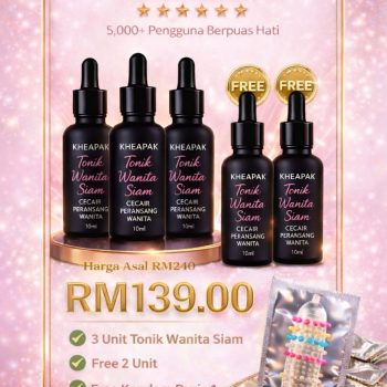 PAKEJ 3 BOTOL KHEAPAK + FREE 2 BOTOL